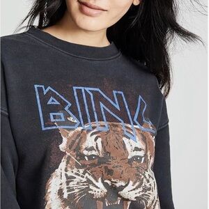 Anine Bing Black Tiger Graphic Sweatshirt